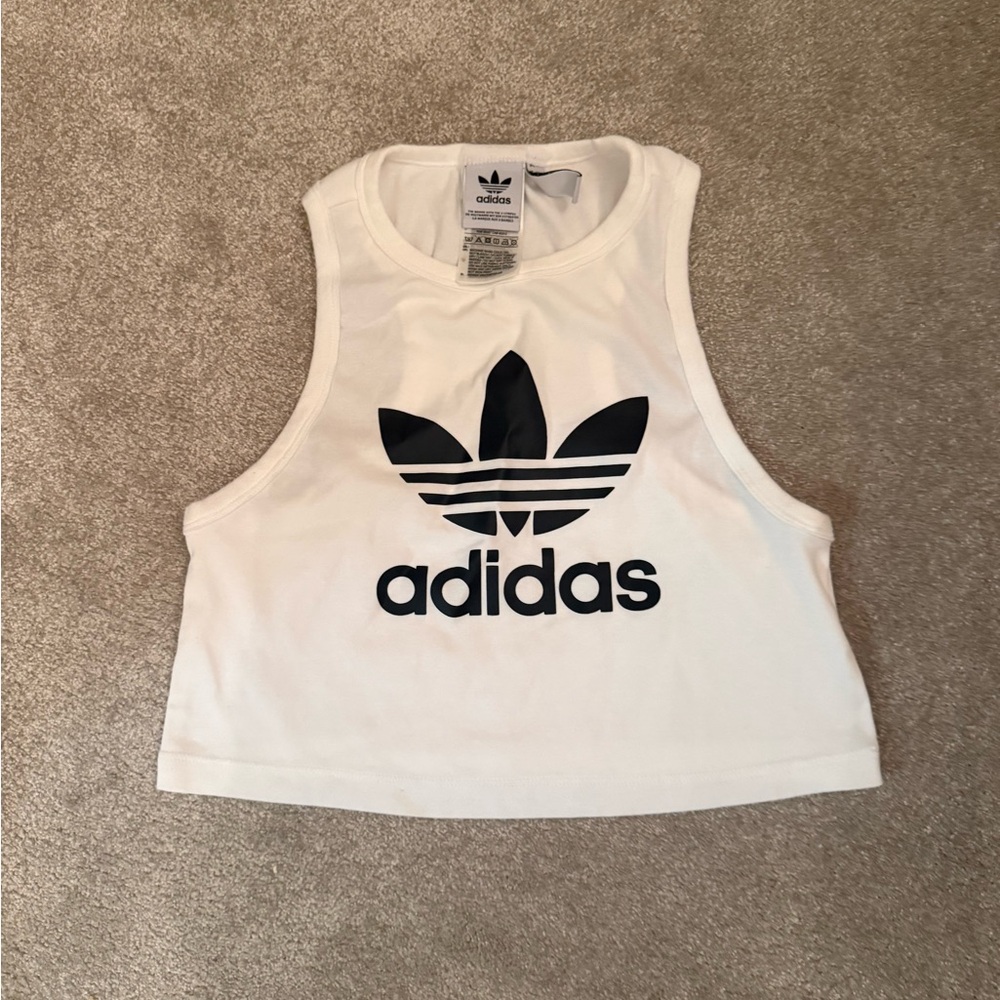 Adidas cropped cotton tank XS